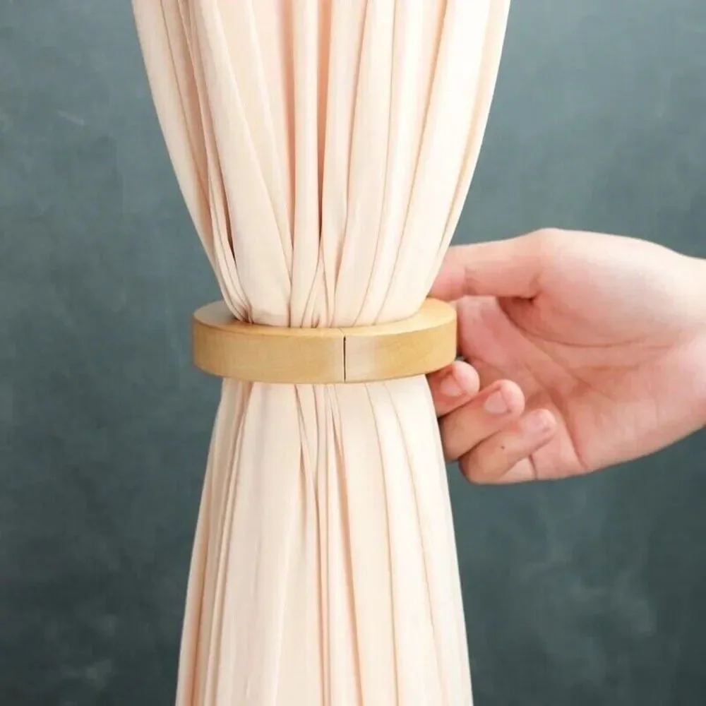 Curtain Tieback Magnetic Clip Decorative Wood Boho Scandinavian Nordic Simple ..